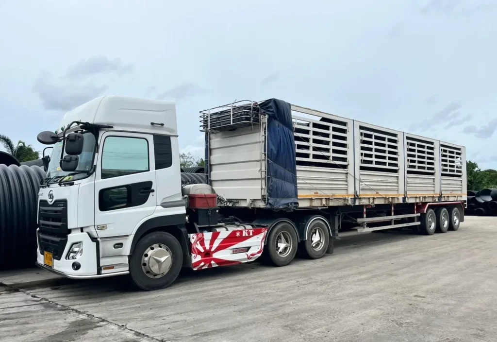 รถพ่วงรับจ้าง ขนส่งบรรทุกสินค้า